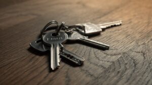 Spare Keys on table for safe keeping